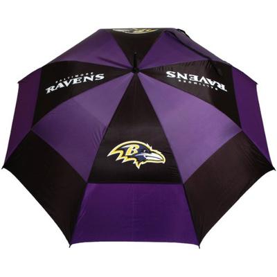 Team Golf NFL Baltimore Ravens 62" Golf Umbrella with Protective Sheath, Double Canopy Wind Protecti