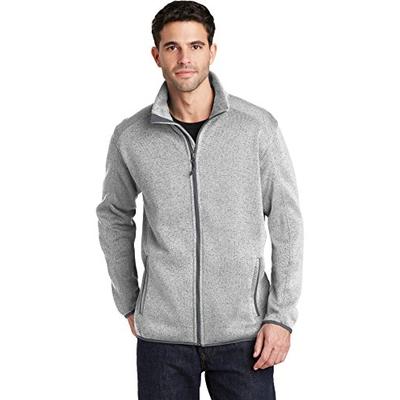 Port Authority Sweater Fleece Jacket. F232 Grey Heather M