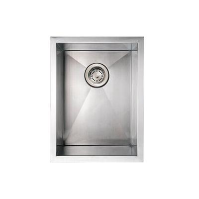 Whitehaus WHNCM1520-BSS Noah'S Collection 15-Inch Commercial Single Bowl Undermount Sink, Brushed St