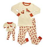 Leveret Kids & Toddler Pajamas Matching Doll & Girls Pajamas 100% Cotton Pjs Set (Fox, 5 Years) screenshot. Sleepwear directory of Clothes.