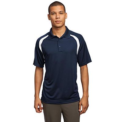 Sport-Tek Men's Dry Zone Colorblock Raglan Polo XL True Navy/White