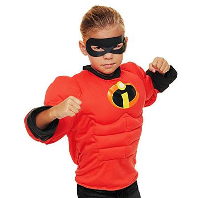 The Incredibles 2 Mr Muscle Shirt Deluxe Dress up Set with Sound Effects
