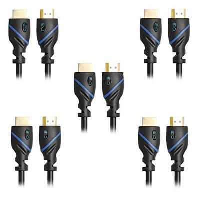 6ft (1.8M) High Speed HDMI Cable Male to Male with Ethernet Black (6 Feet/1.8 Meters) Supports 4K 30