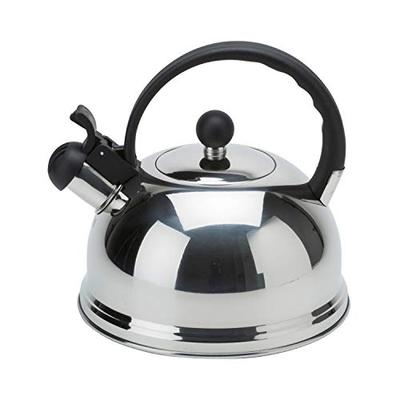 Kitchen Details 10 Cup Stovetop Stainless Steel Whistling Tea Kettle, Chrome Chrome