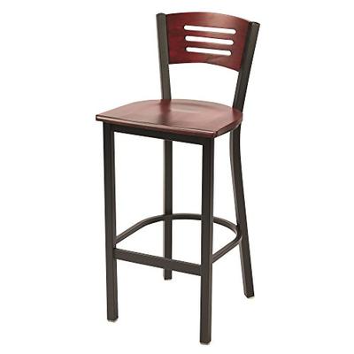 KFI Seating BR3315-MH Metal Bar Stool, Commercial Grade, Mahogany Wood, Made in the USA
