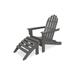 Trex Outdoor Cape Cod 2-Piece Folding Adirondack Seating Set in Gray | 36 H x 28 W x 34.25 D in | Wayfair TXS116-1-SS