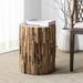 Millwood Pines Hopper Solid Wood Accent Stool in Brown | 18 H x 14 W x 14 D in | Wayfair 94E5337FD3C94F4EA0FD6A18C86A873C