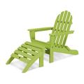 POLYWOOD® Classic Adirondack 2-Piece Set in Green | 35.75 H x 29 W x 35.75 D in | Wayfair PWS136-1-LI