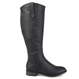 Brinley Co. Womens Faux Leather Regular, Wide and Extra Wide Calf Mid-Calf Round Toe Boots Black, 9. screenshot. Shoes directory of Clothing & Accessories.