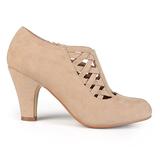 Brinley Co. Womens High Heel Round Toe Bootie Taupe, 8.5 Wide Width US screenshot. Shoes directory of Clothing & Accessories.