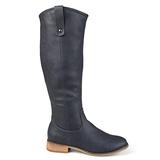 Brinley Co. Womens Faux Leather Regular, Wide and Extra Wide Calf Mid-Calf Round Toe Boots Blue, 7 E screenshot. Shoes directory of Clothing & Accessories.