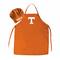 Pro Specialties Group NCAA Tennessee Volunteers Men's Chef Hat with Apron, Full Color Team Logo, One