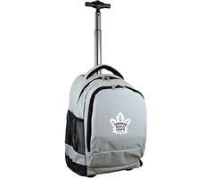 Denco NHL Toronto Maple Leafs Expedition Wheeled Backpack, 19-inches, Grey