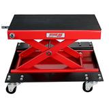 Extreme Max 5001.5059 1100 lb. Wide Motorcycle Scissor Jack with Dolly screenshot. Miscellaneous Automotive directory of Automotive.