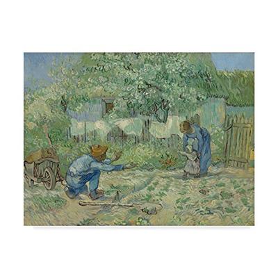 Trademark Fine Art First Steps After Millet by Vincent Van Gogh 18x24-Inch Multicolor