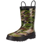 Western Chief Boys Waterproof Printed Rain Boot with Easy Pull On Handles, Camo, 1 M US Little Kid screenshot. Shoes directory of Babies & Kids.