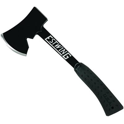 Estwing Camper's Axe - 14" Hatchet with Forged Steel Construction & Shock Reduction Grip - EB-25A