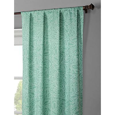 Window Elements Leila Printed Cotton Extra Wide 104 x 96 in. Rod Pocket Curtain Panel Pair, Dusty Te