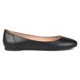 Brinley Co. Womens Comfort Sole Faux Leather Round Toe Flats Black, 6.5 Regular US screenshot. Shoes directory of Clothing & Accessories.