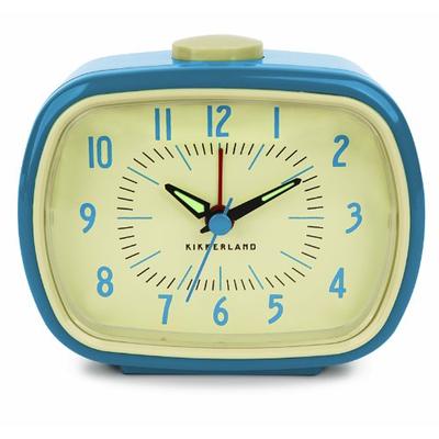 Kikkerland Retro Alarm Clock Blue