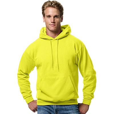 Hanes ComfortBlend EcoSmart Men`s Pullover Hoodie Sweatshirt,Safety Green-M