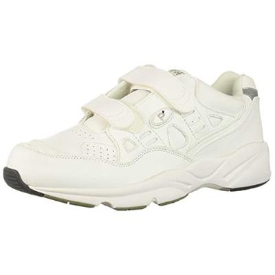 Propet Women's Stability Walker Strap Walking Shoe, White,9.5 2E US