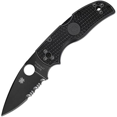 Spyderco Native 5 Plain/Serrated Blade Frn Handle, Black