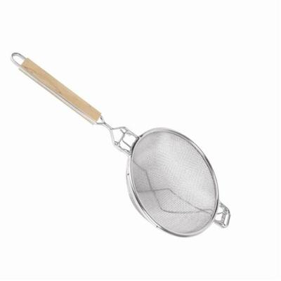 Thunder Group Reinforced Double Strainer, 9-1/2-Inch, Tin