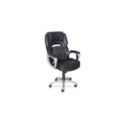 Lorell 47422 Accucel Executive Chair, 26-3/4"x30"x46-3/4", Black