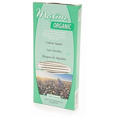 Maxim Hygiene Products Organic Cotton Swabs 180 ea (Pack of 6)