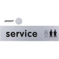 Novap - Plaquette Service - Plexiglas argent 170x45mm - 4321059 - Argent