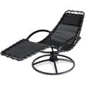 Chaise longue de relaxation Eve en acier laqué Fonction bascule Coussin Chaise Fauteuil de jardin à