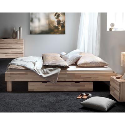 Hasena Wood-Line Massivholzbett Cantu 140x200 cm Buche natur 20 cm Image