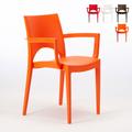 Sedie con braccioli in polipropilene per bar e ristorante Paris Arm Grand Soleil Colore: Arancione