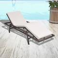 Vidaxl - Lettino Prendisole con Cuscino in Polyrattan Marrone