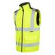 Leo Workwear Torrington Hi-Vis Warm Quilt Lining PU Coated Polyester Bodywarmer, 6X Large, Hi-Vis Yellow