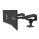 ERGOTRON LX Dual Monitor Arm in Schwarz - Monitor Tischhalterung mit patentierter CF-Technologie für 2 Bildschirme nebeneinander bis 27 Zoll und 33cm Höhenverstellung