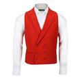 Xposed Mens Vintage Double Breasted Collar Waistcoat Retro Peak Lapel Tailored Fit Smart Casual Vest[CWC-1-318-289-RED,Chest UK 54 EU 64,Red]