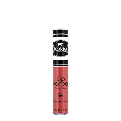 Kokie Cosmetics Lip Veneer Cream Lip Gloss, Tease, 0.2 Fluid Ounce