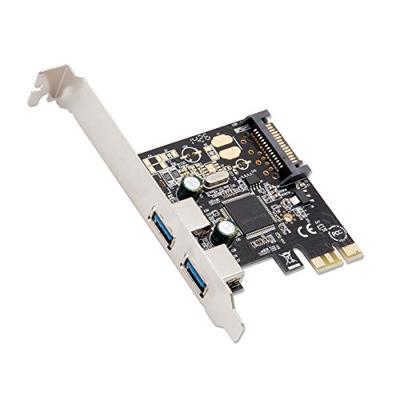 Syba SD-PEX20158 PCI Express Card x1 with USB 3.0 Type A 2 Ports Super Speed and 15-Pin Power Connec