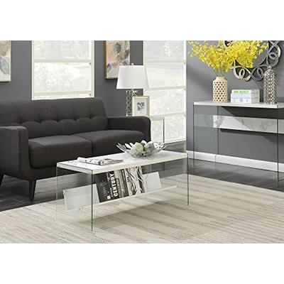 Convenience Concepts 131557WM SoHo Coffee Table, Faux White Marble