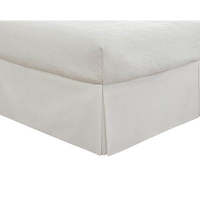 Lux Hotel Bedding Tailored Bed Skirt, Classic 14" Drop Length, Pleated Styling, Full, White