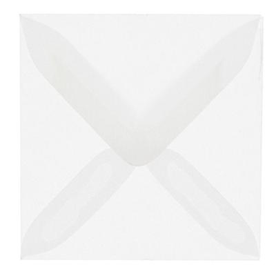 JAM PAPER 3 1/8 x 3 1/8 Square Translucent Vellum Invitation Envelopes - Clear - Bulk 1000/Carton
