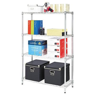 Alera ALESW843614SR Residential Wire Shelving, Four-Shelf, 36w x 14d x 54h, Silver