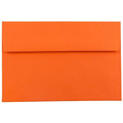 JAM PAPER A7 Colored Invitation Envelopes - 5 1/4 x 7 1/4 - Orange Recycled - Bulk 250/Box