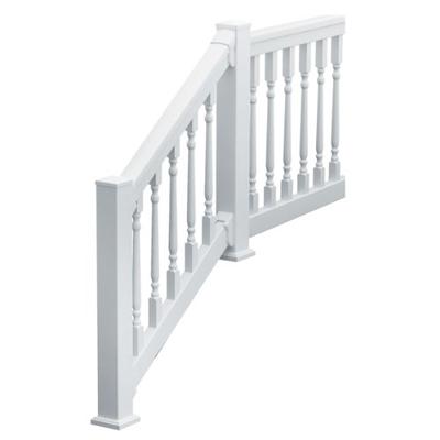 Fypon 740836CLDF QuickRail Straight Kit with Colonial Spindles and 3 1/8" Spacing, 36" x 94-1/8", Wh