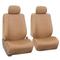 FH Group PU002TAN102 Tan Faux Leather Front Bucket Seat Cover, Set of 2 Airbag Compatible