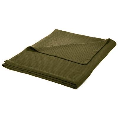 Superior Twin/Twin XL Blanket 100% Cotton, for All Season, Diamond Design, Forest Green