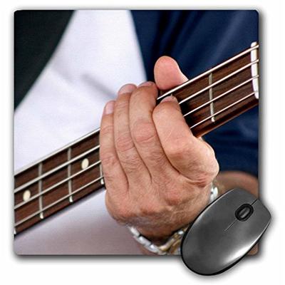 3dRose LLC 8 x 8 x 0.25 Inches Mouse Pad, Bass Player, Left Hand (mp_156291_1)