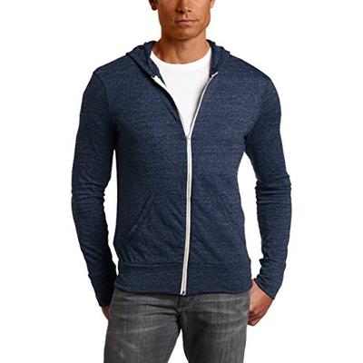 Alternative Men's Eco Zip Hoodie Sweatshirt Shirt, Eco True Navy, Large